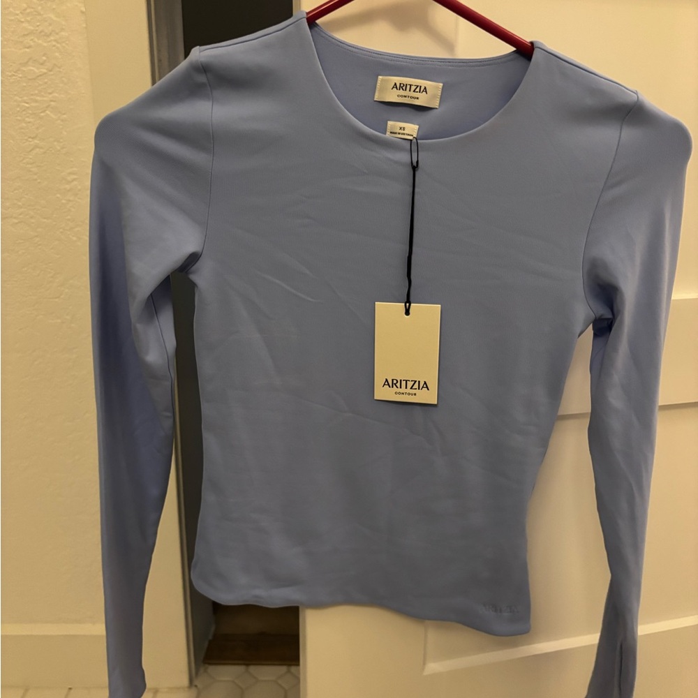 Aritzia Contour Collection Long Sleeve Shirt - Dayflower - Picture 3 of 6